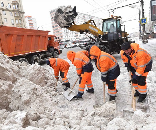 Уборка снега в Якутске и  Сахе (Якутии)